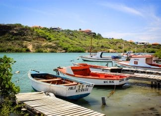 Visite en vis blijven 3 dagen fris op Curaçao.